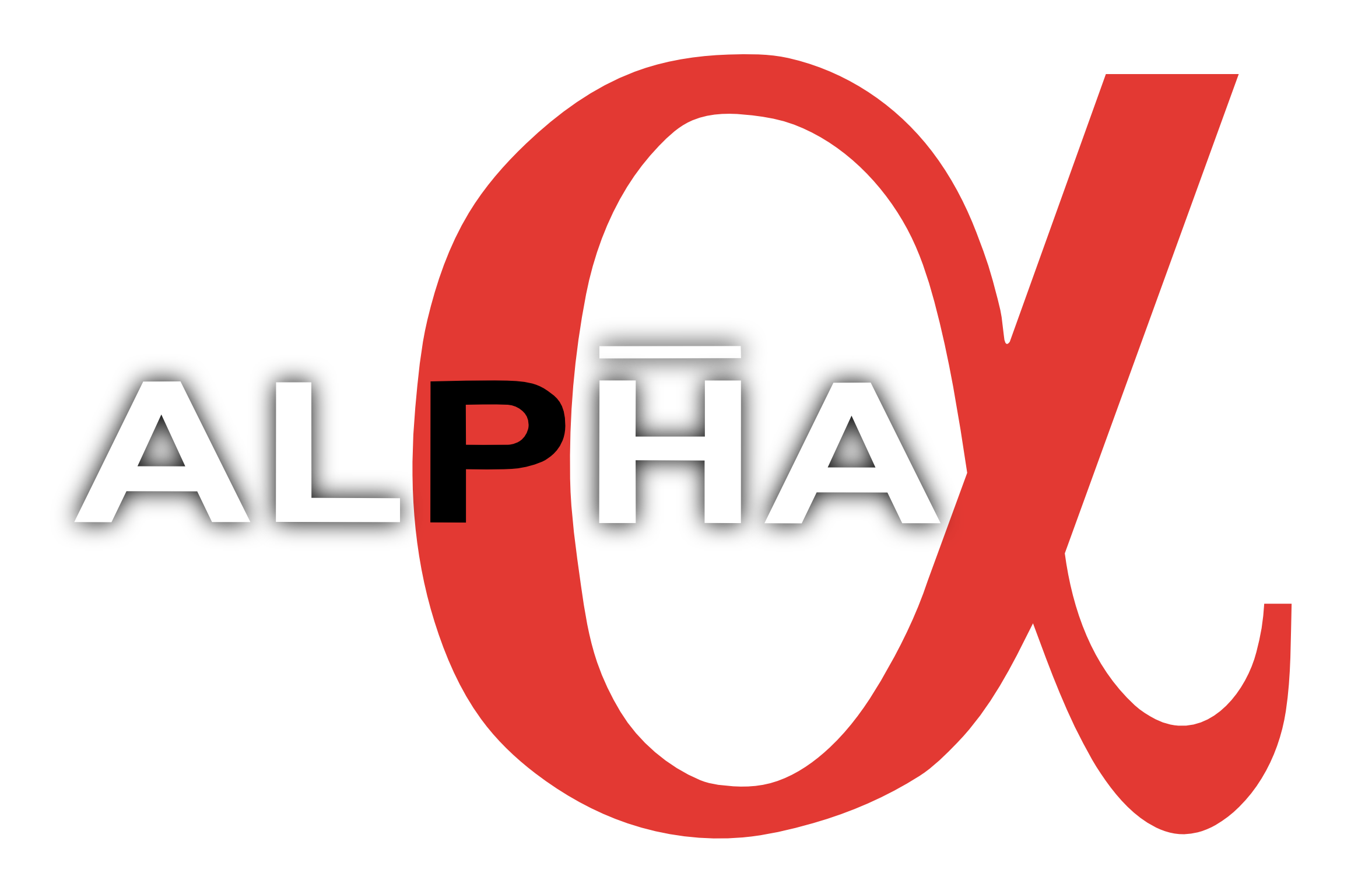 ALPHA Logo inverted with glow png