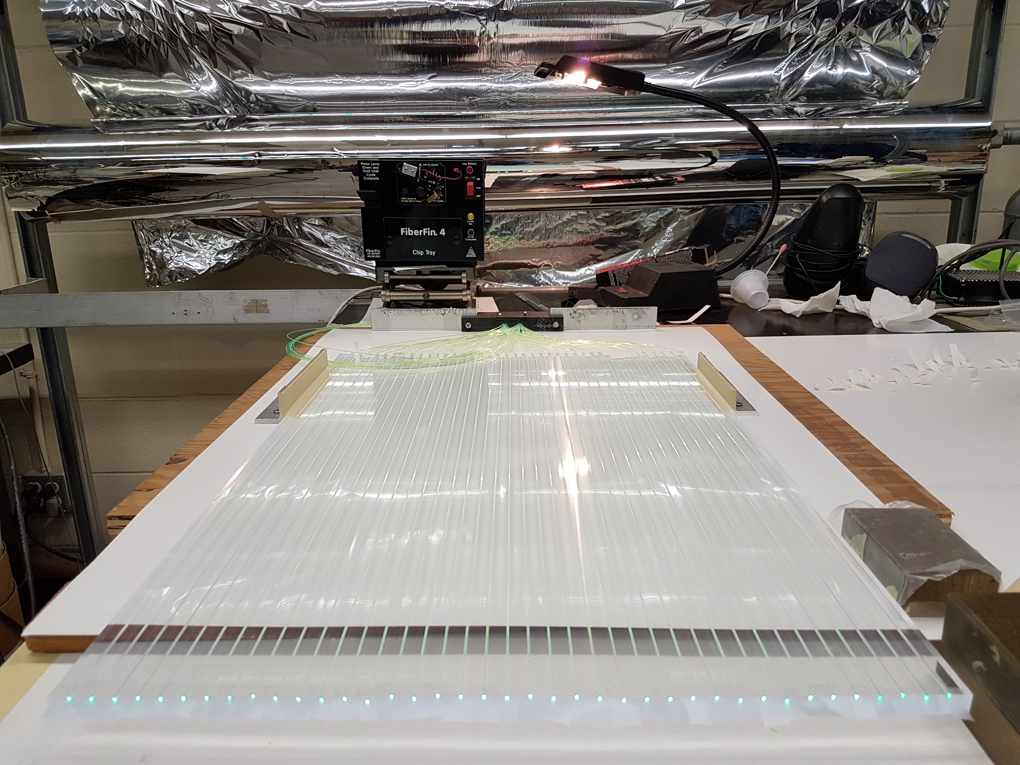 SiPM Fluorescent scintillator fibers